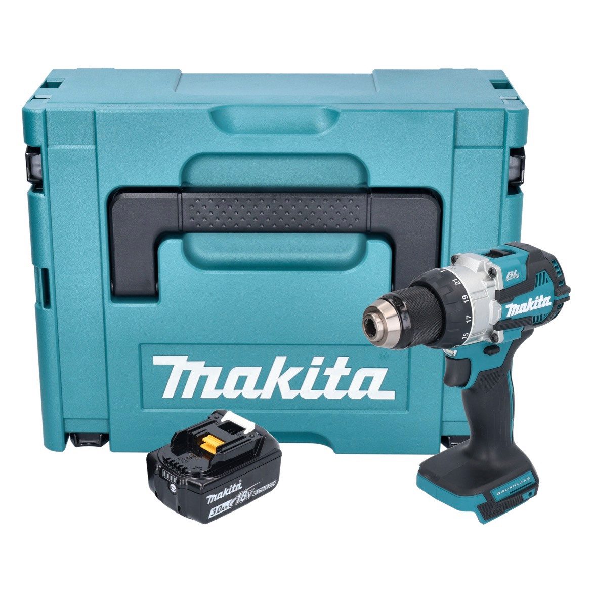 Thumbnail - Makita Schlagbohrmaschine Makita DHP 489 F1J Akku Schlagbohrschrauber 18 V 73 Nm Brushless + 1x