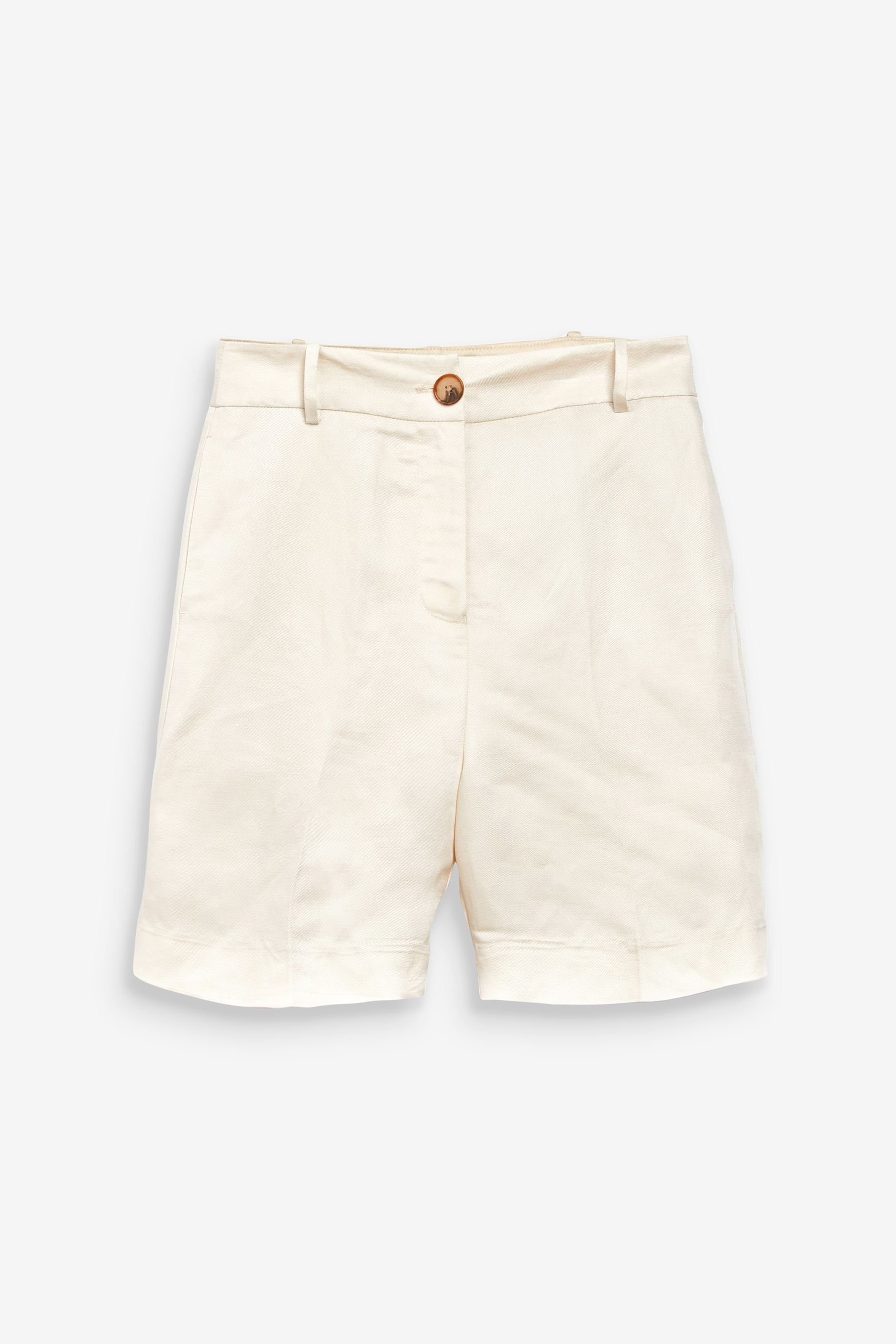 Next (1-tlg) Shorts Shorts Neutral Stone Leinengemisch elegante aus Hochwertige,