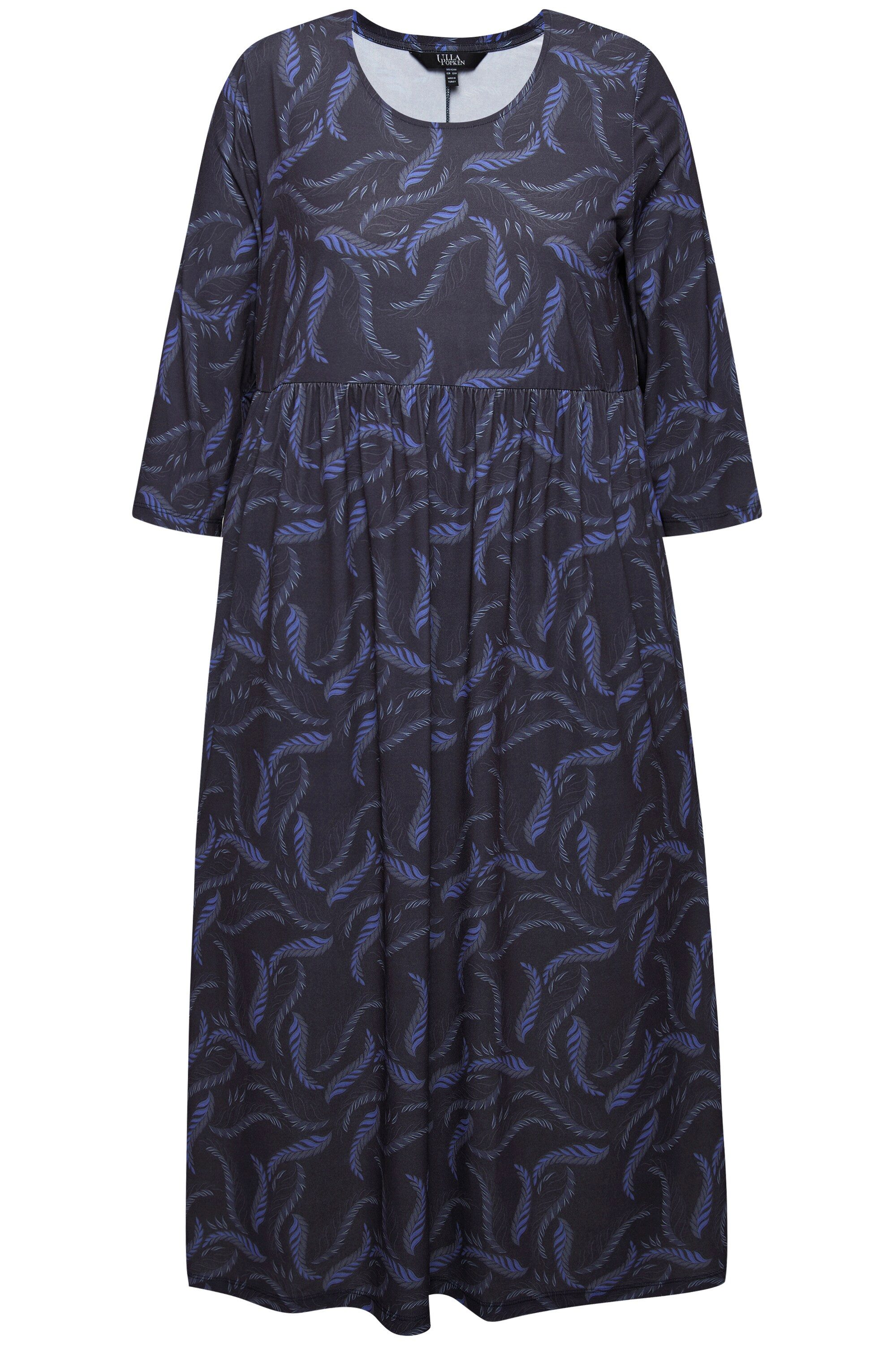 Ulla Popken Maxikleid Jerseykleid A-Linie Alloverdruck günstig online kaufen