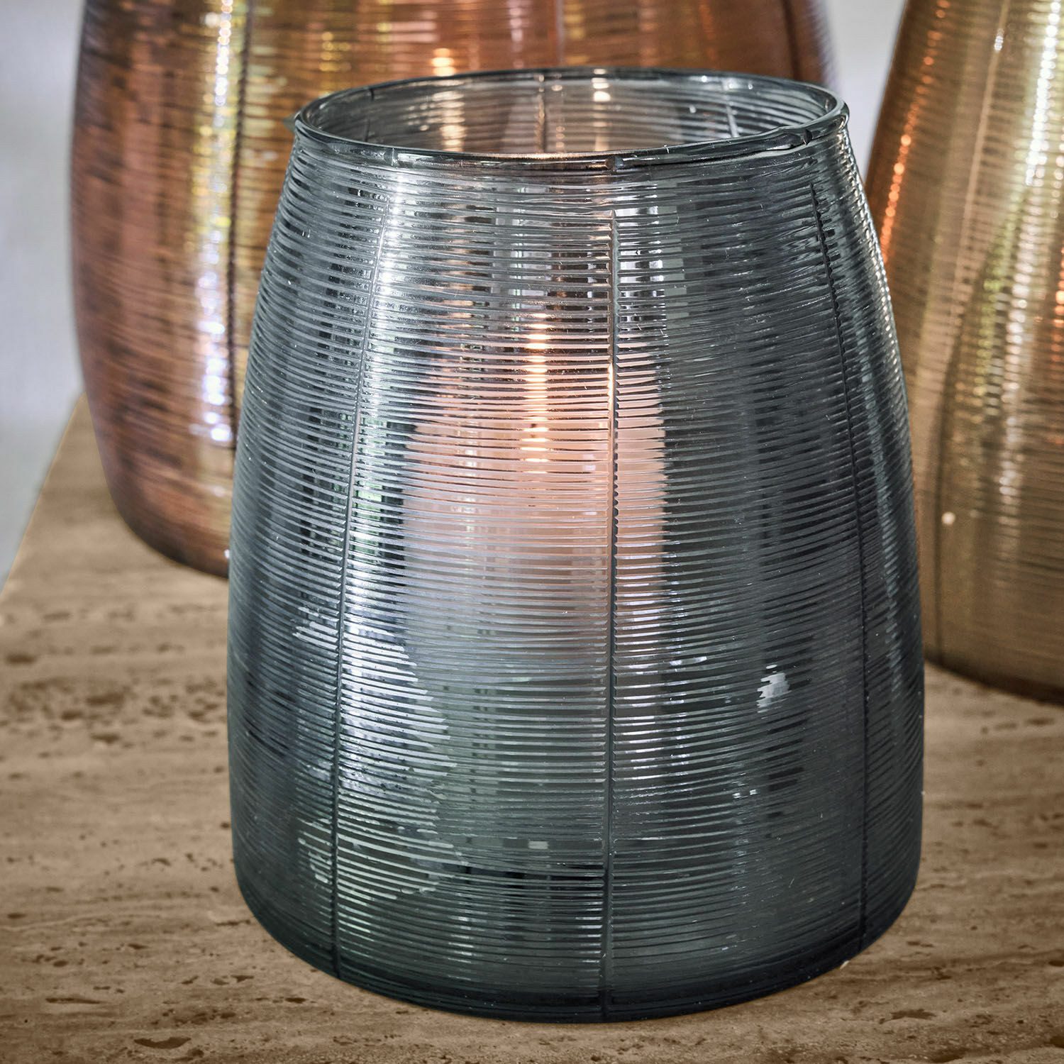 Mirabeau Windlicht Windlicht 3er Set Uvenar gold/silber/bronze (3er Set, 3er Set)