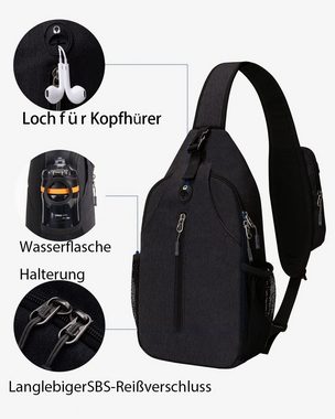 GelldG Umhängetasche Sling Rucksack Sling Bag Schulterrucksack Umhängetasche