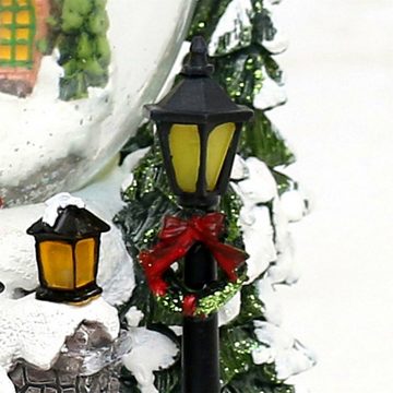 SIGRO Schneekugel Schneekugel Licht, Sound, Glitter Kutschfahrt (Stück, 1 St., 1 Schneekugel ohne Batterien), Weihnachtsfigur Weihnachtsdekoration