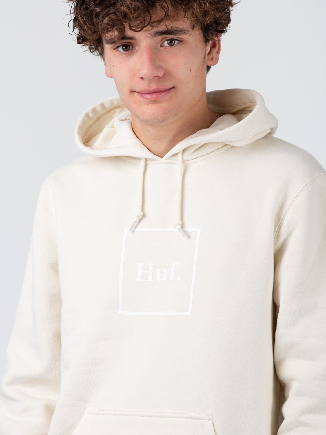 HUF Box Natural Hoodie HUF Logo Hoodie