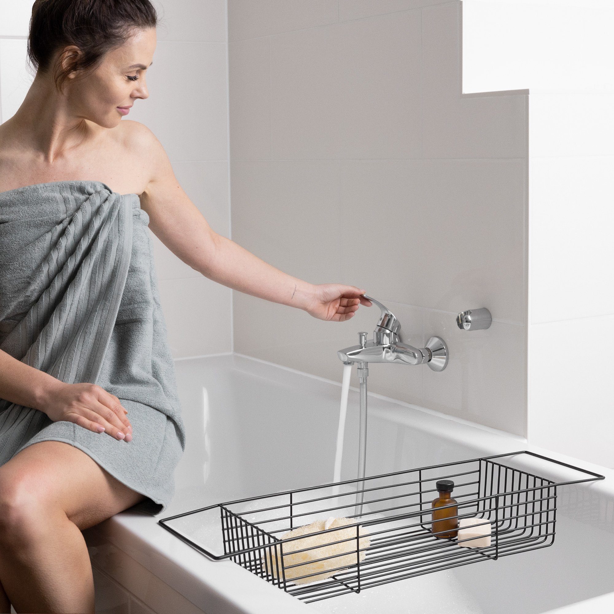 Navaris Badewannenablage Robuste Badewannen-Draht Ablage für Badewanne aus günstig online kaufen