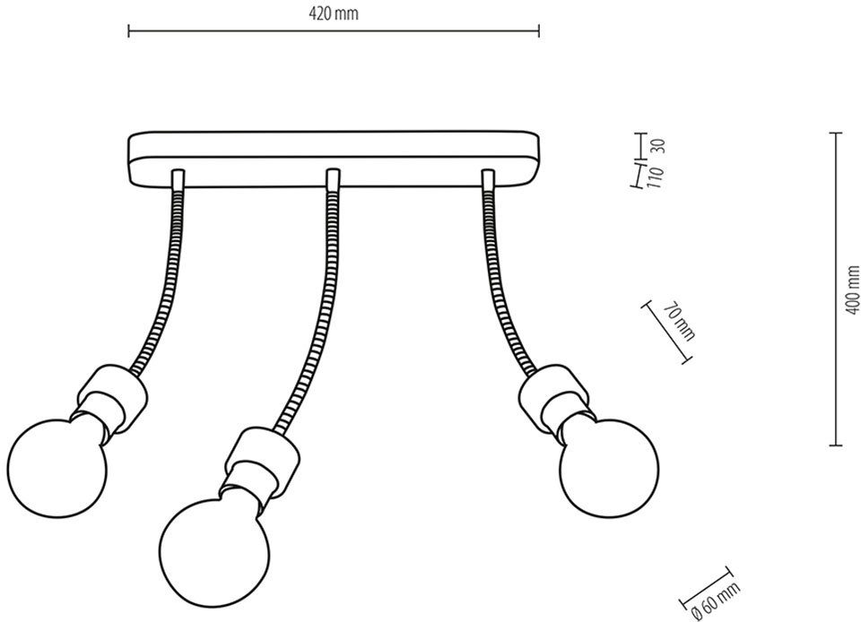 verstellbar ohne mit Leuchtmittel, wechselbar, LIGHTING FSC®-Zertifikat, flexibel ALLUMER Eichenholz Basis BRITOP Leuchtmittel FLEX, aus Deckenleuchte