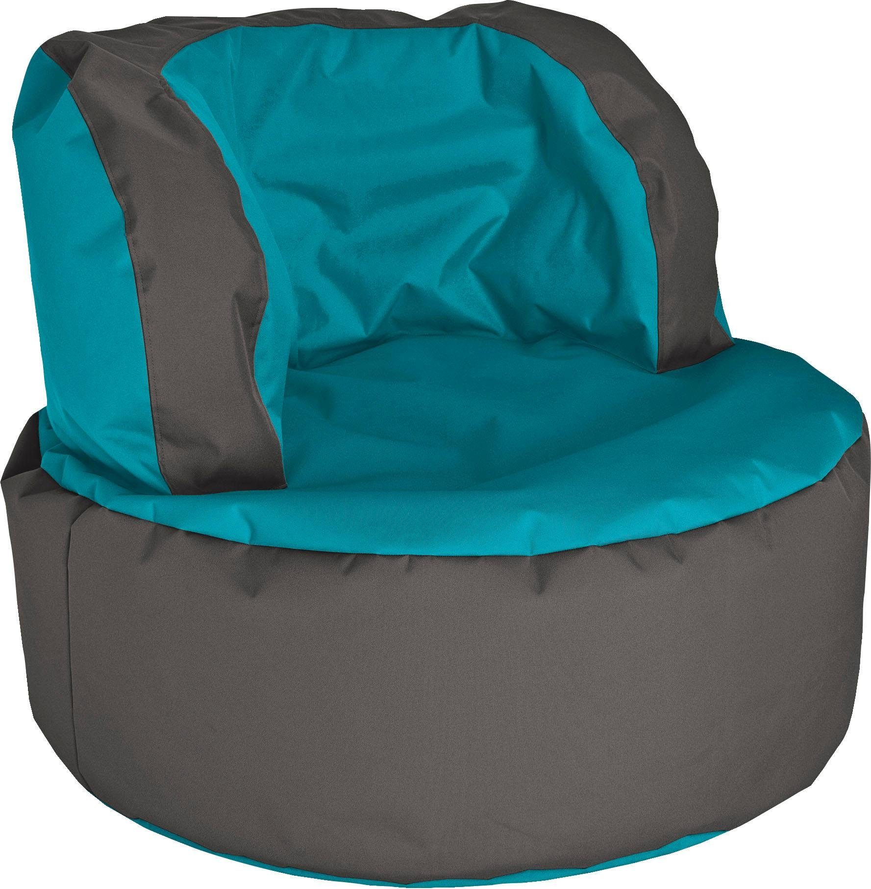 Magma Sitzsack Sitzsack 85x65cm Petrol, 100% aus: Füllung Polystyrol