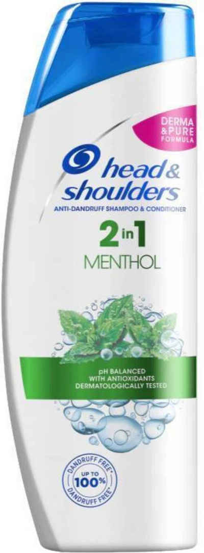 Head and Shoulders Haarshampoo 2in1 Anti Schuppen, 1er 3er 6er - Pack, 360 ml, Citrus, Classic, Menthol, Volume