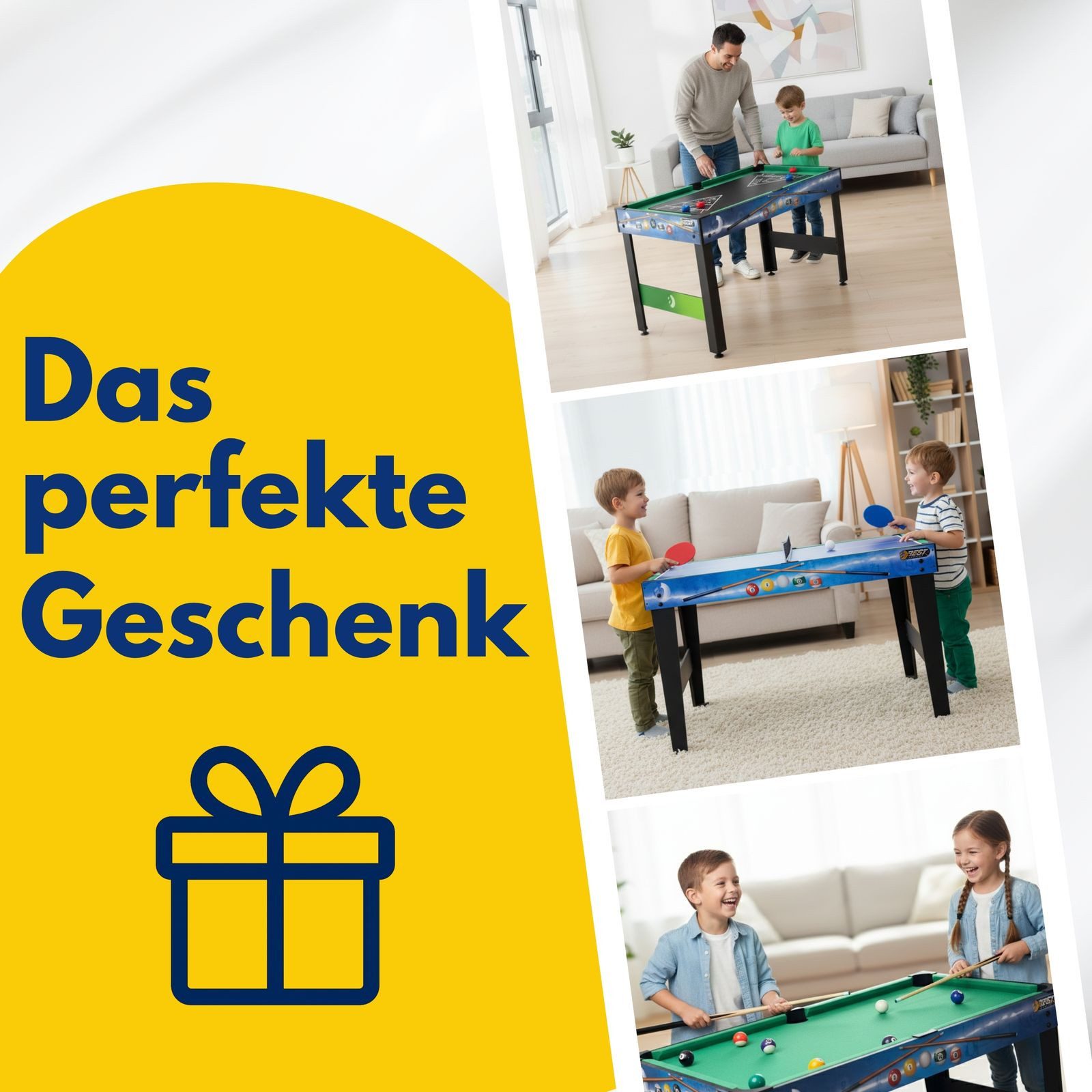 Best Sporting Multifunktionstisch Kinder 10 in 1 - Multi Kickertisch Kinder mit 10 Spielen