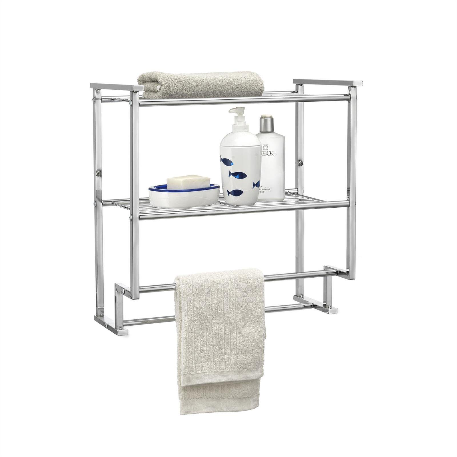 CARO-Möbel Wandregal BARIS, Handtuchhalter Bad Wandregal Hängeregal Duschre günstig online kaufen