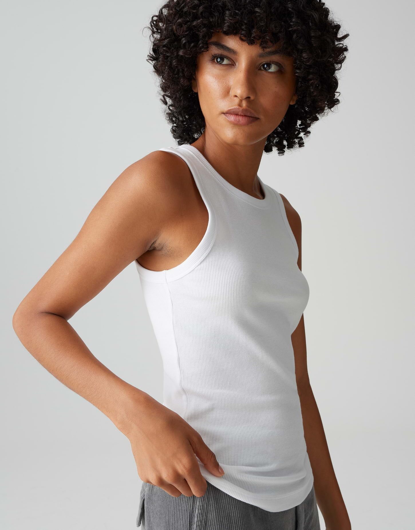 OPUS Tanktop ILESSO Slim Geripptes Tanktop aus Baumwoll Mix – Bild 5 von 5