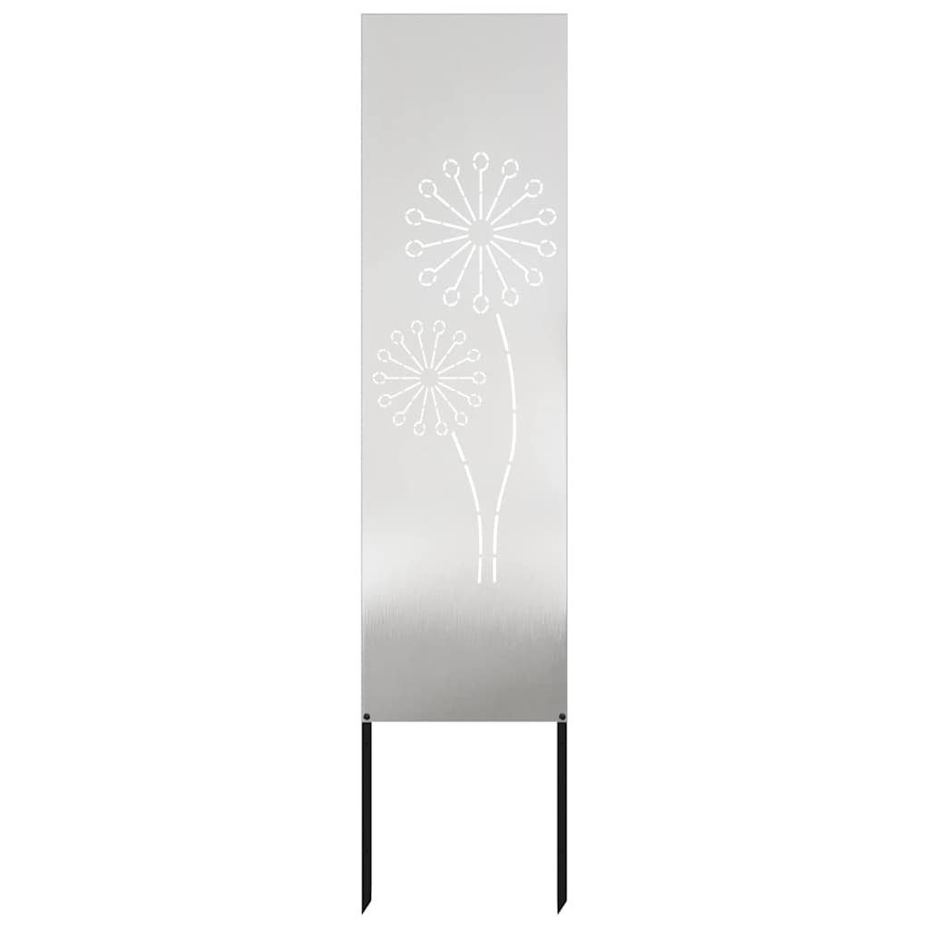 vidaXL Garten Sichtschutz-Leinwand Silber 32 x 140 cm Edelstahl, (1 St)