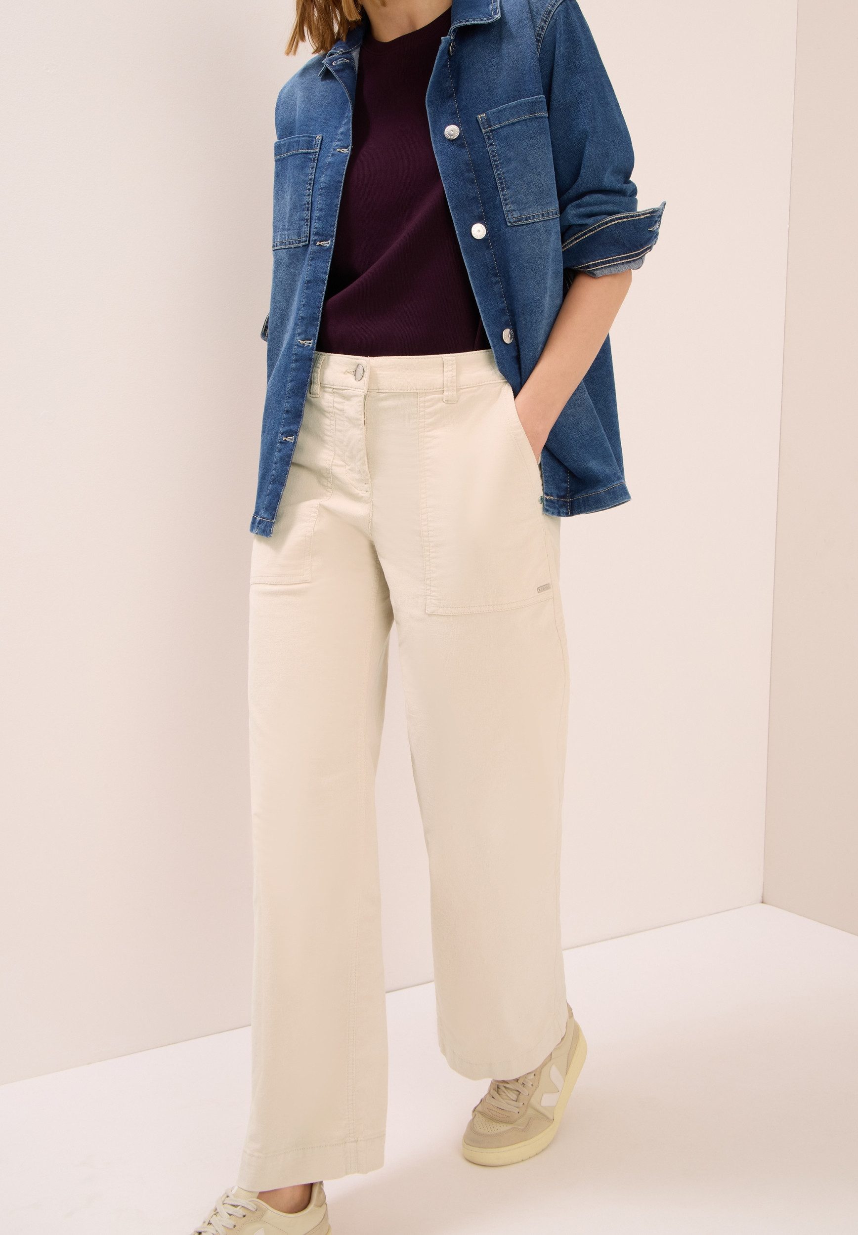 CECIL Chinos NOS Style Neele Finecord oat milk beige