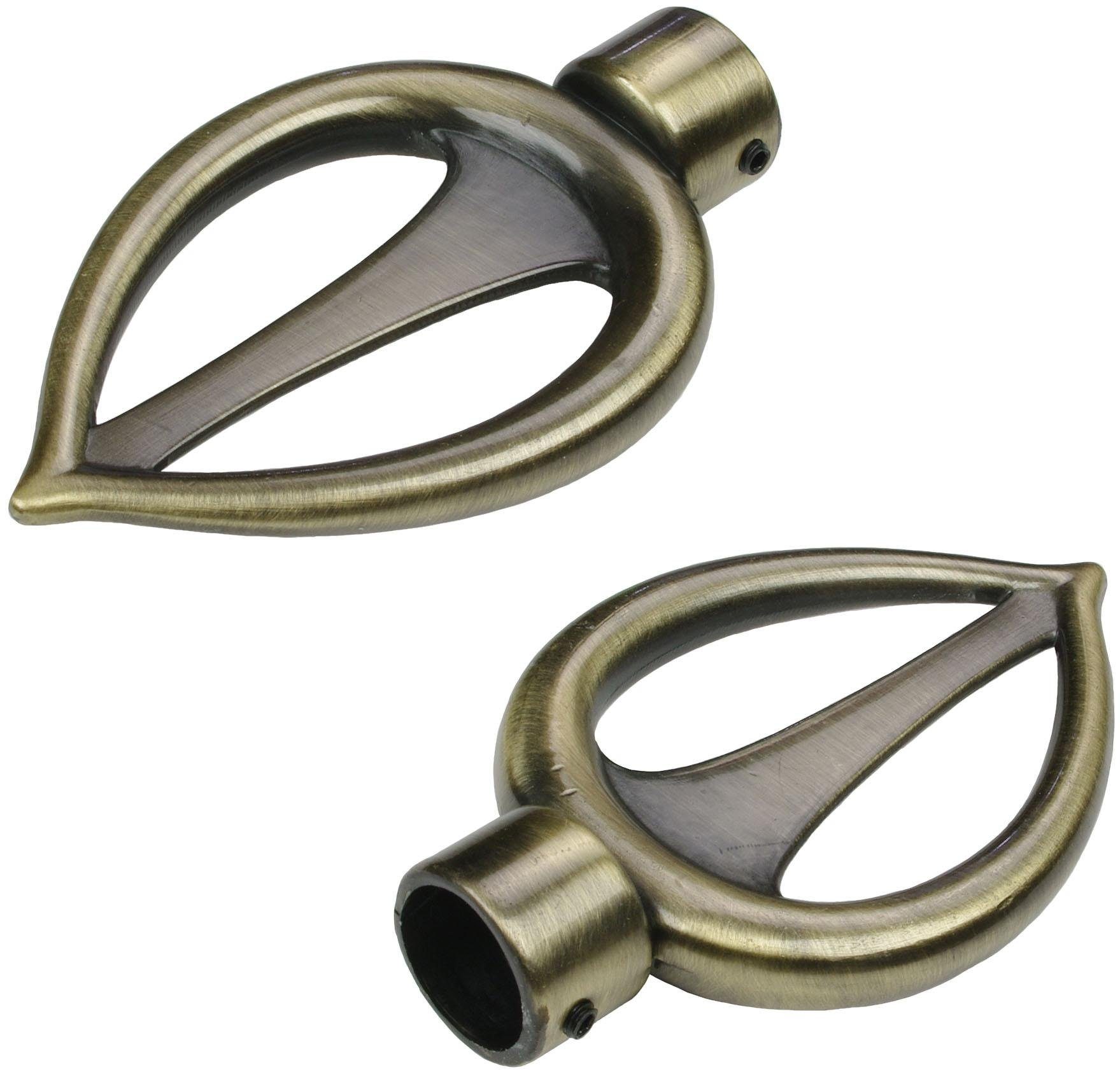 Liedeco Gardinenstangen-Endstück Flamme, Gardinen, (Set, 2-St), günstig online kaufen