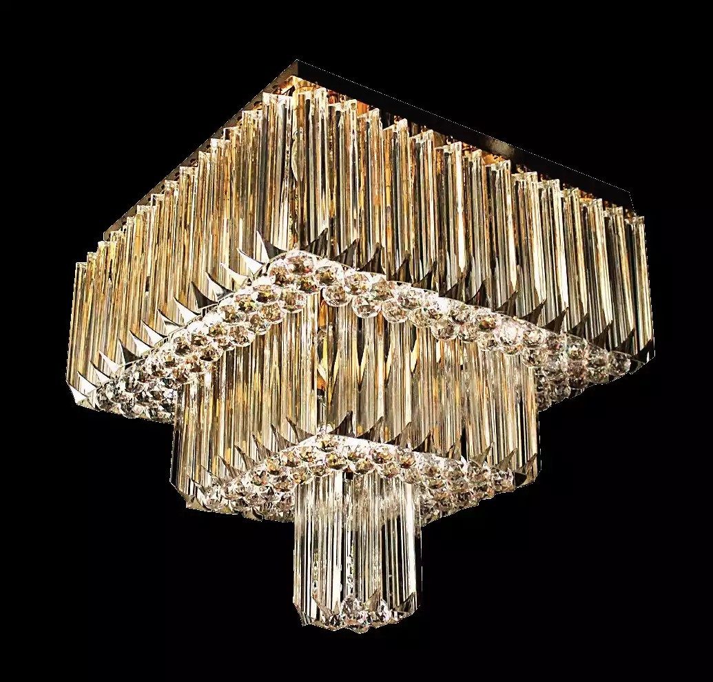 JVmoebel Kronleuchter Designer Deckenleuchte in Gold mit luxuriösem Finish, Leuchtmittel wechselbar, Made in Europa