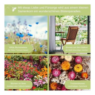 LOVEPLANTS Blumenerde Dein Bio Blumensamen Set (mit 14 Samensorten), (1-St)