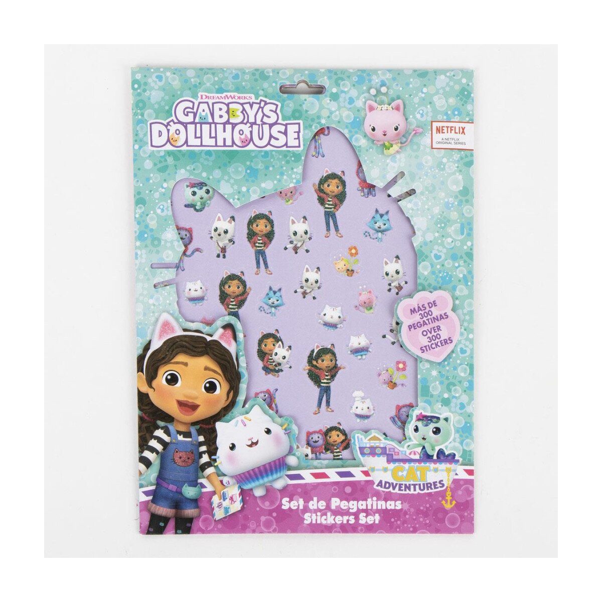 Gabby's Dollhouse Kreativset Gabby’s Dollhouse Aufkleber Set 300 Stk. Sticker Abenteuer