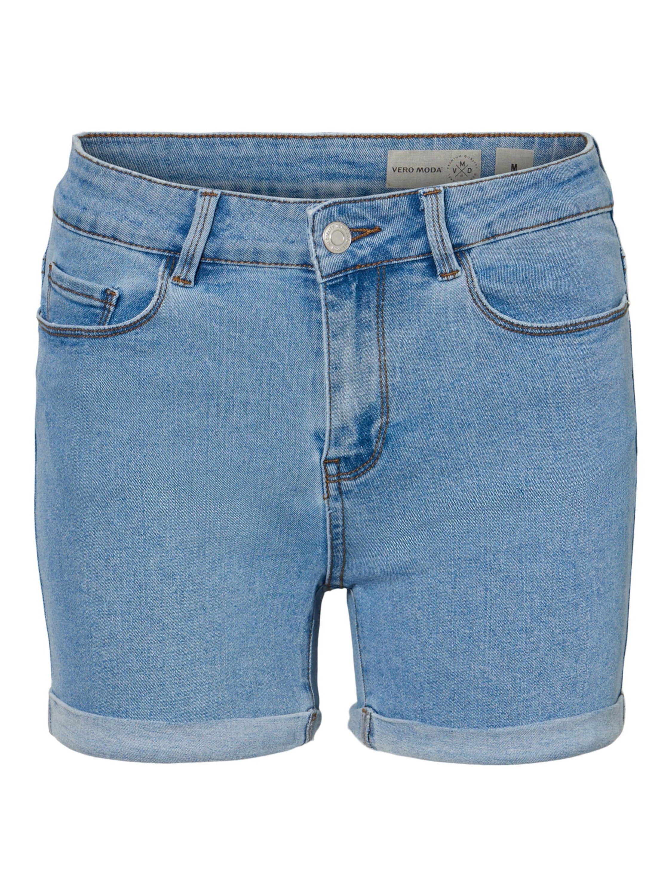 Vero Moda Slim-fit-Jeans Hot Seven (1-tlg) Plain/ohne Details, Weiteres Detail Light Blue Denim (10193079)