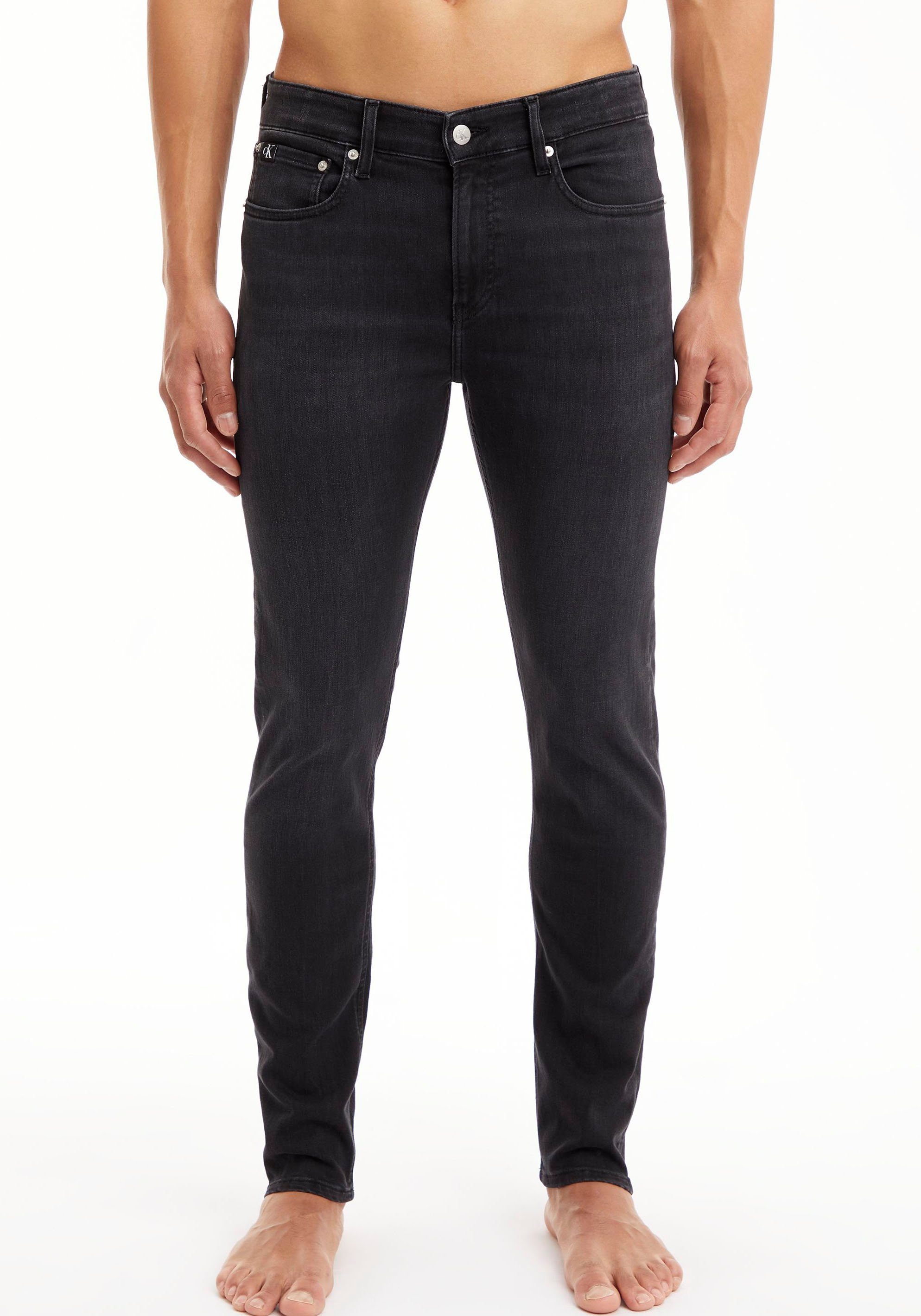 Calvin Klein Jeans Skinny-fit-Jeans SKINNY mit Calvin Klein Leder-Badge