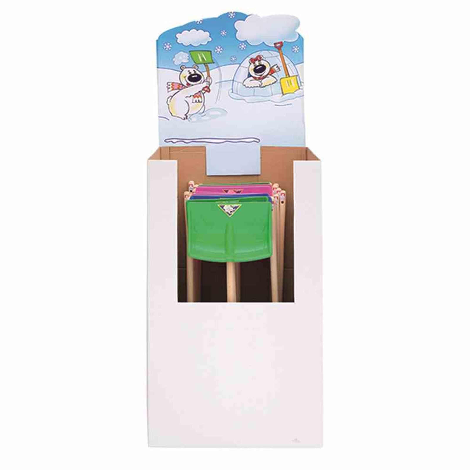 PLASTIA Kinder-Spaten Kinderschneeschieber Dis. Teddy,25 tlg.farbig sort.