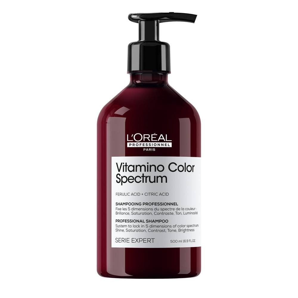 L'ORÉAL PROFESSIONNEL PARIS Haarshampoo L'Oréal Professionnel Vitamino Color Spectrum Shampoo 500 ml, 1-tlg., Reduziert Haarbruch sichtbar bereits nach wenigen Anwendungen