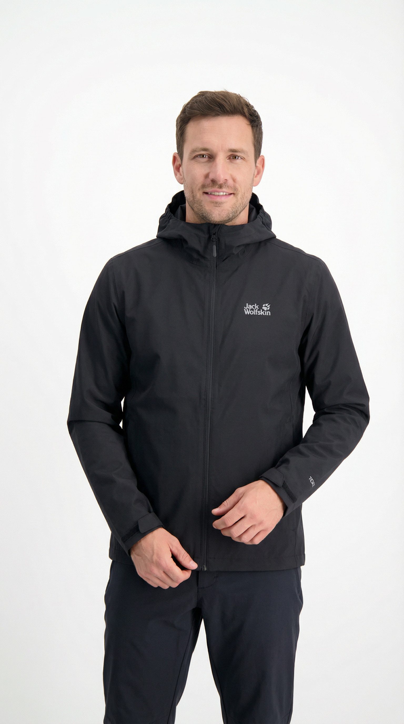 Jack Wolfskin Regenjacke OUTROVERT 2L JKT M mit Kapuze, atmungsaktiv, wasserdicht