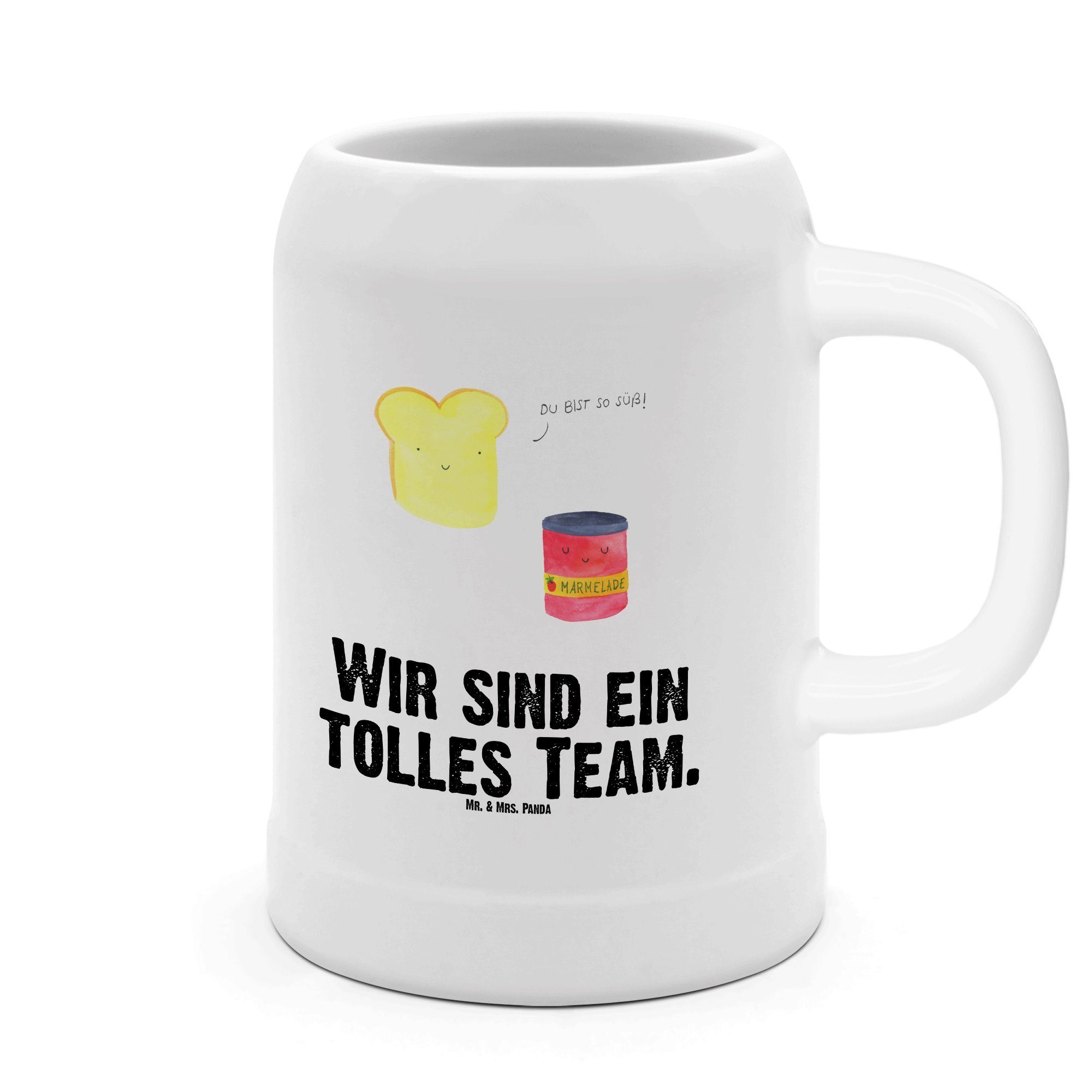 Mr. & Mrs. Panda Bierkrug Toast Marmelade Weiß Geschenk, lustige