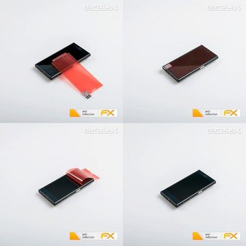 atFoliX Schutzfolie für Sony Xperia X Compact, (3er Set), Entspiegelnd und stoßdämpfend