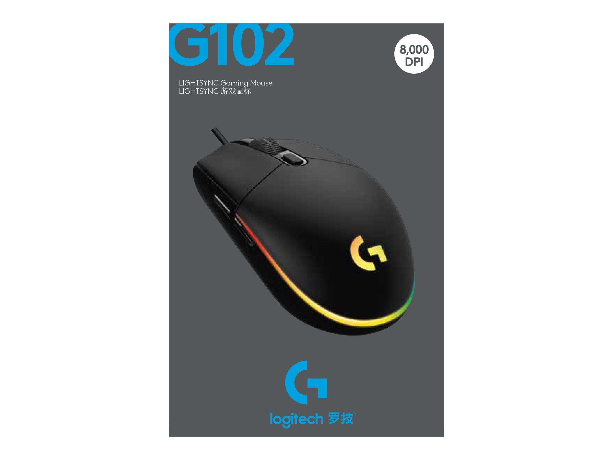 LOGITECH Gaming Mouse G102 LIGHTSYNC - Maus - Für Rechtshänder - optis Maus
