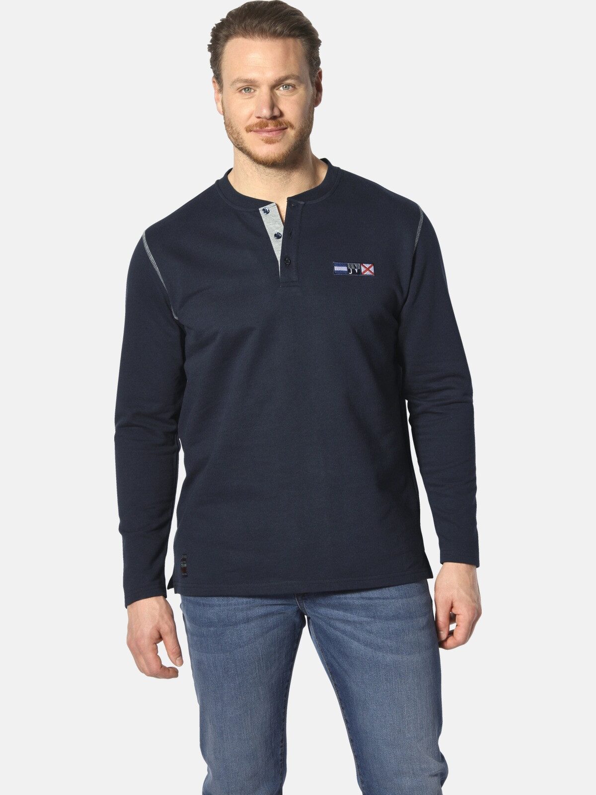 Jan Vanderstorm Sweatshirt JORNSEN mit JV-Stickerei günstig online kaufen