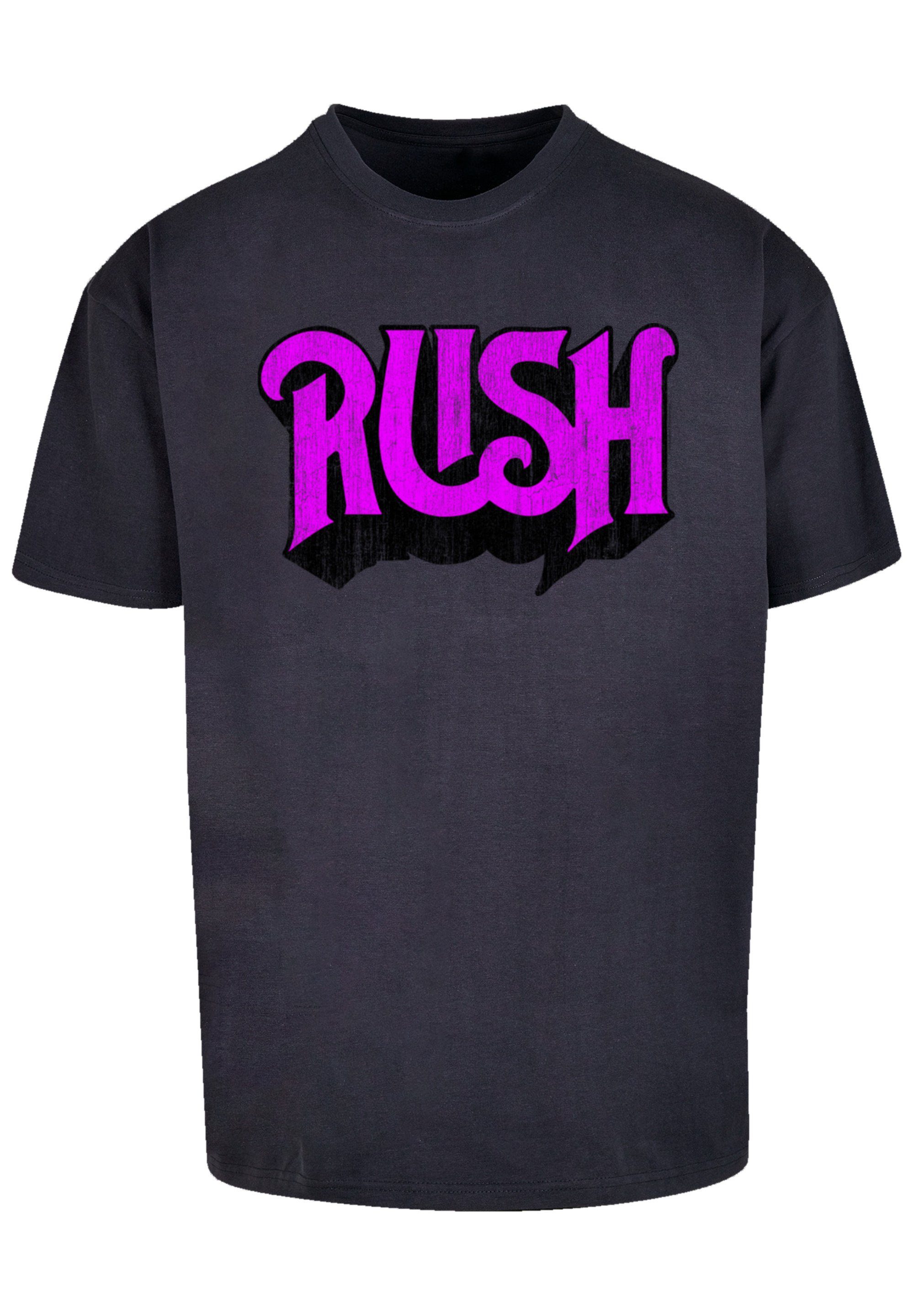 F4NT4STIC Band Logo T-Shirt Rush Qualität navy Rock Premium Distressed