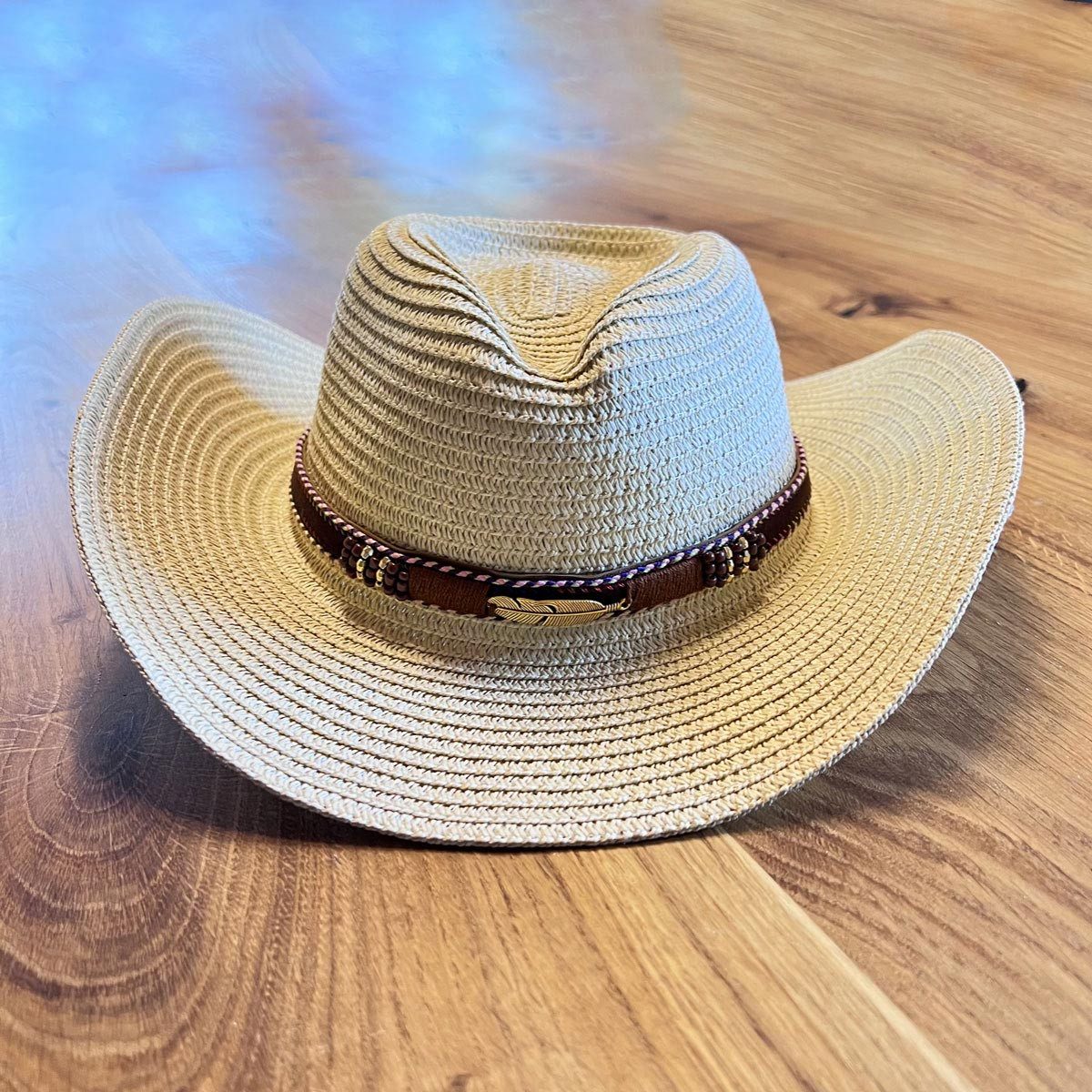 Vivi Idee Cowboyhut Strohhut Unisex, Sonnenhut Westernhut Faltbar, Sommerhu günstig online kaufen