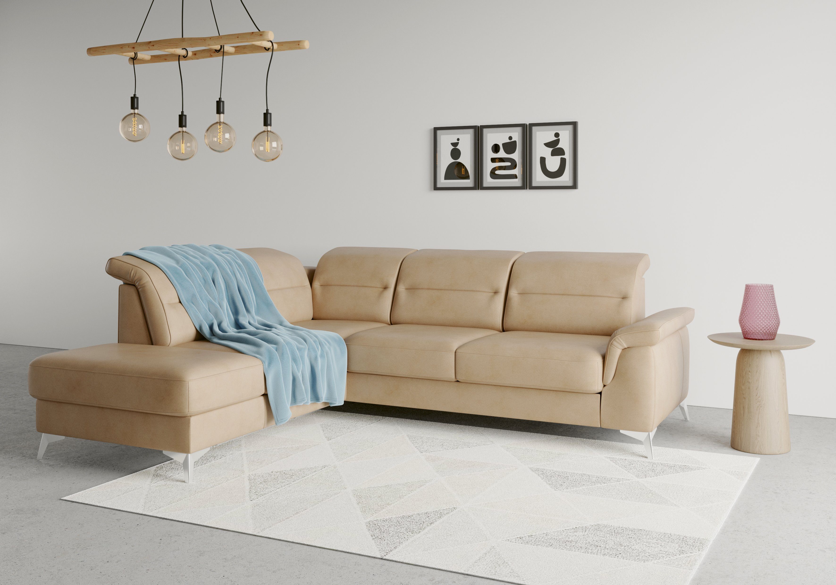 mit Sinatra, mane, und sit&more optional Kopfteilverstellung Armteilfunktion Ecksofa mit