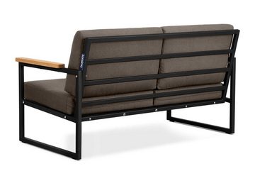 Konsimo Gartenlounge-Set TRIBO Gartenmöbel-Set, hergestellt in der EU, (2x Sessel, 1x Tisch, Maße: 118x45x65 cm, 1x Sofa, 4-tlg), wasserabweisend, UV-Beständigkeit, mit Auflage, handgefertigt