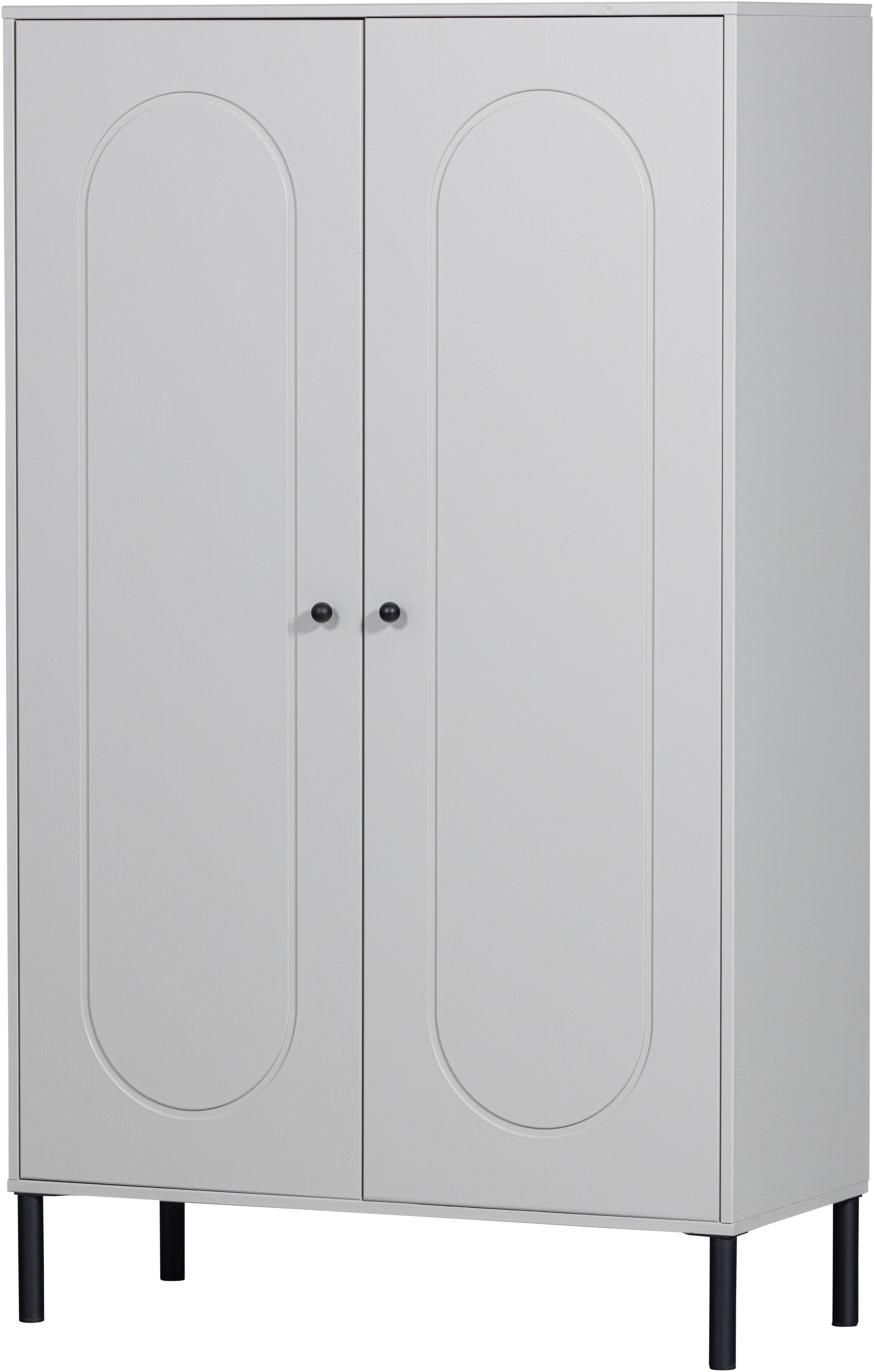 WOOOD Highboard Xina mit FSC® Massivkiefer und sichtbare Maserung 90 x 40 x 149 cm, Tragkraft 10 kg pro Einlegeboden, einfach zu montieren
