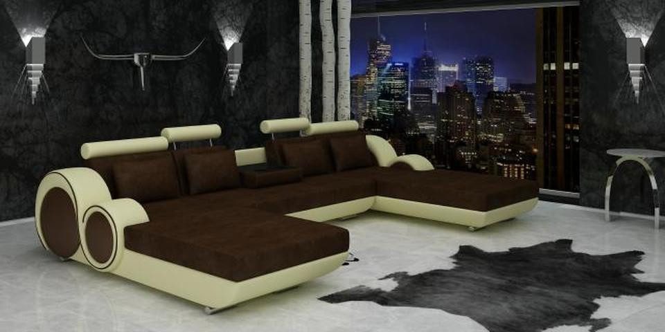 Xlmoebel Wohnlandschaft Stoffsofa Berlin in U-Form mit USB-Ecksofa, Designer-Sofa Garnitur, Hergestellt in Europa
