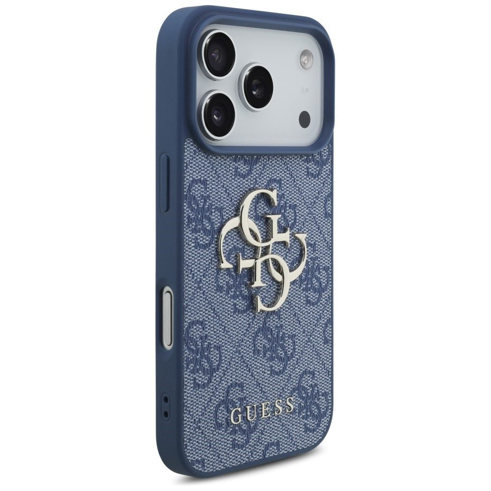 Guess Handyhülle iPhone 18 Pro Schutzhülle Kunstleder Case Big Logo Metall 6,3 Zoll, Kantenschutz – Bild 4 von 5