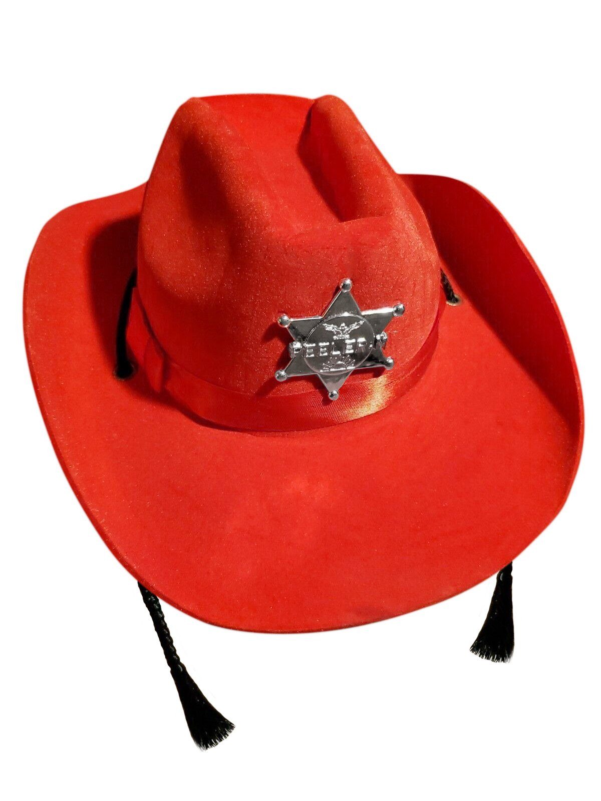 Leg Avenue Cowboy-Kostüm Cowgirl Hut rot, Roter Westernhut für den weiblichen Sheriff