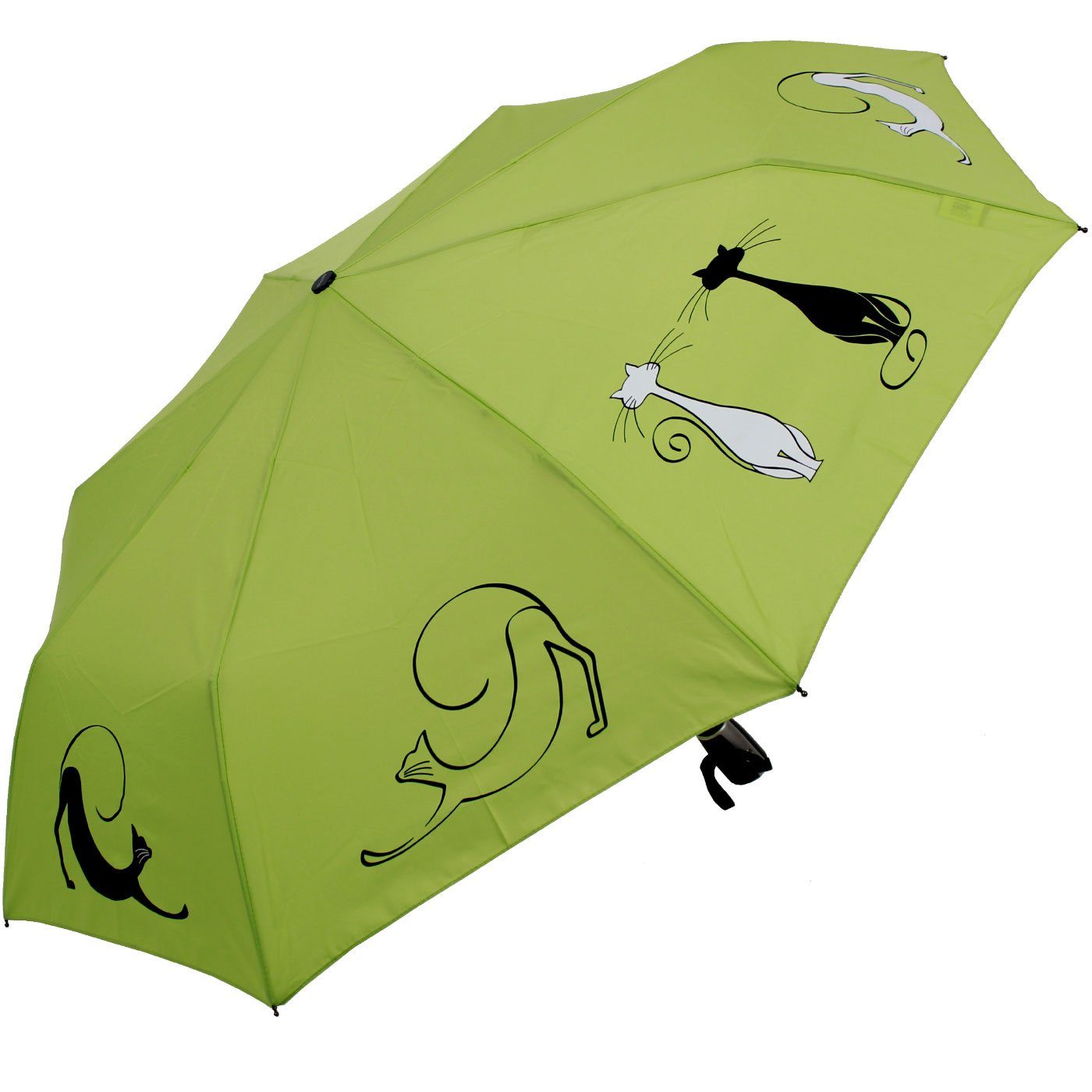 doppler® Taschenregenschirm Damen Auf-Zu Magic Fiber - Cats Best Friends, für Katzen-Liebhaber - elegant, stabil und praktisch