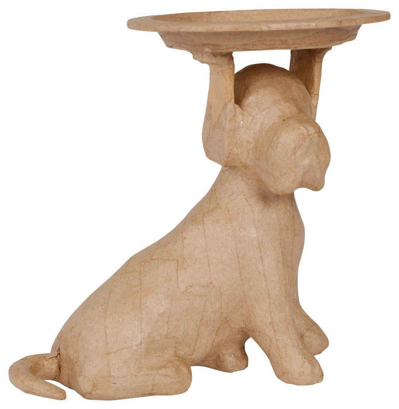 décopatch Dekofigur Tablett-Tellerhalter Hund, 24 cm x 15 cm x 20,5 cm
