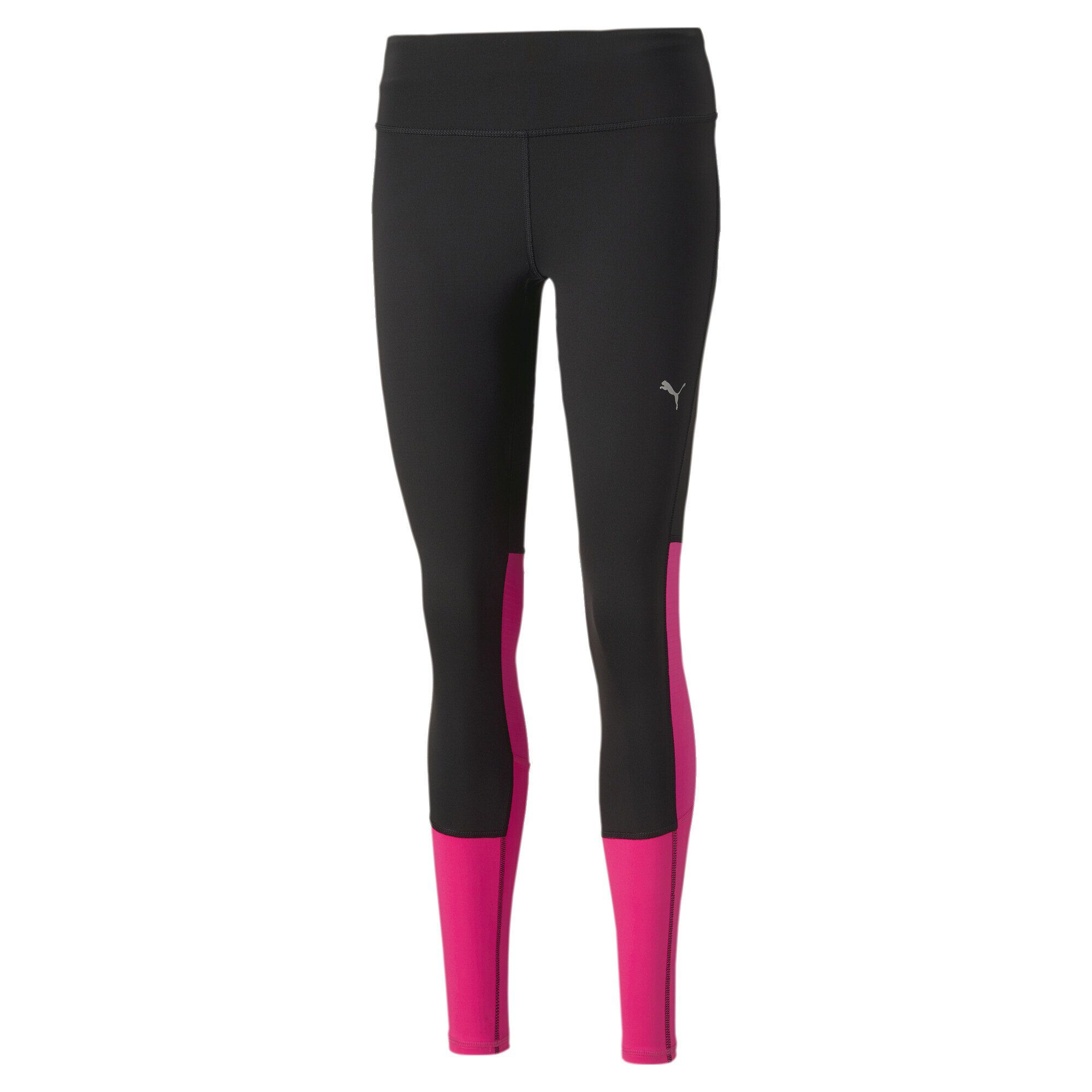 PUMA Lauftights Run Favourite Regular Rise Long Lauf-Leggings Damen Black Ravish Pink