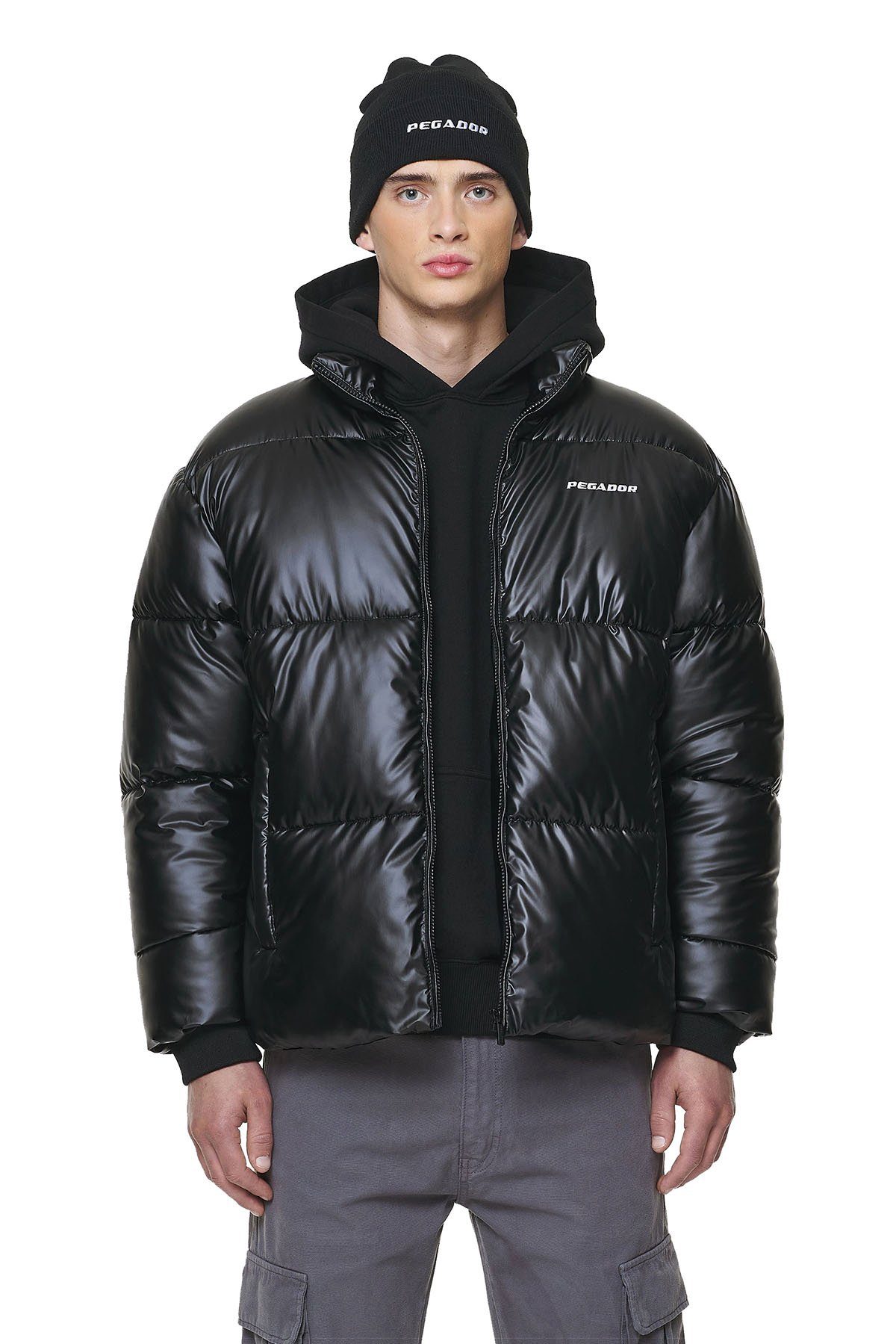 PEGADOR Steppjacke Solin Glossy Puffer XL (1-St., kein Set)