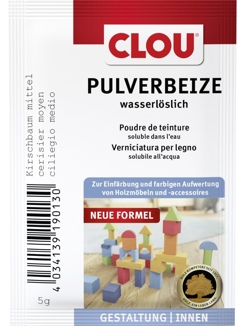 CLOU Holzbeize Clou Holzbeize 5 g kirschbaum mittel