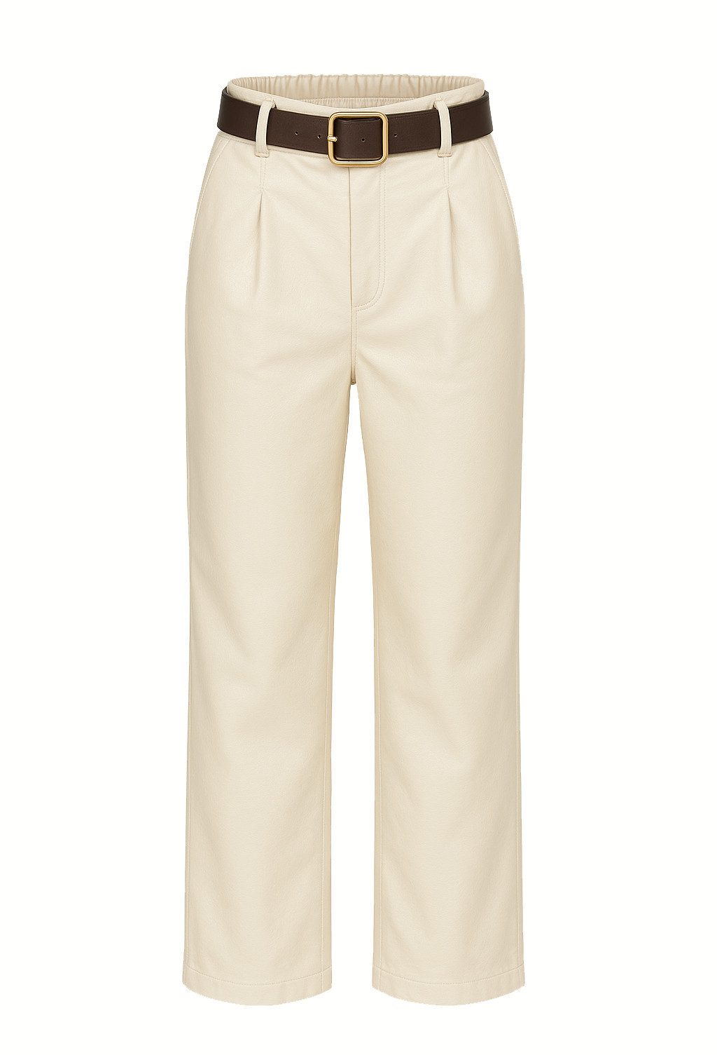 Mississhop Lederimitathose Damen Hose aus Kunstleder mit Gürtel M.403 günstig online kaufen