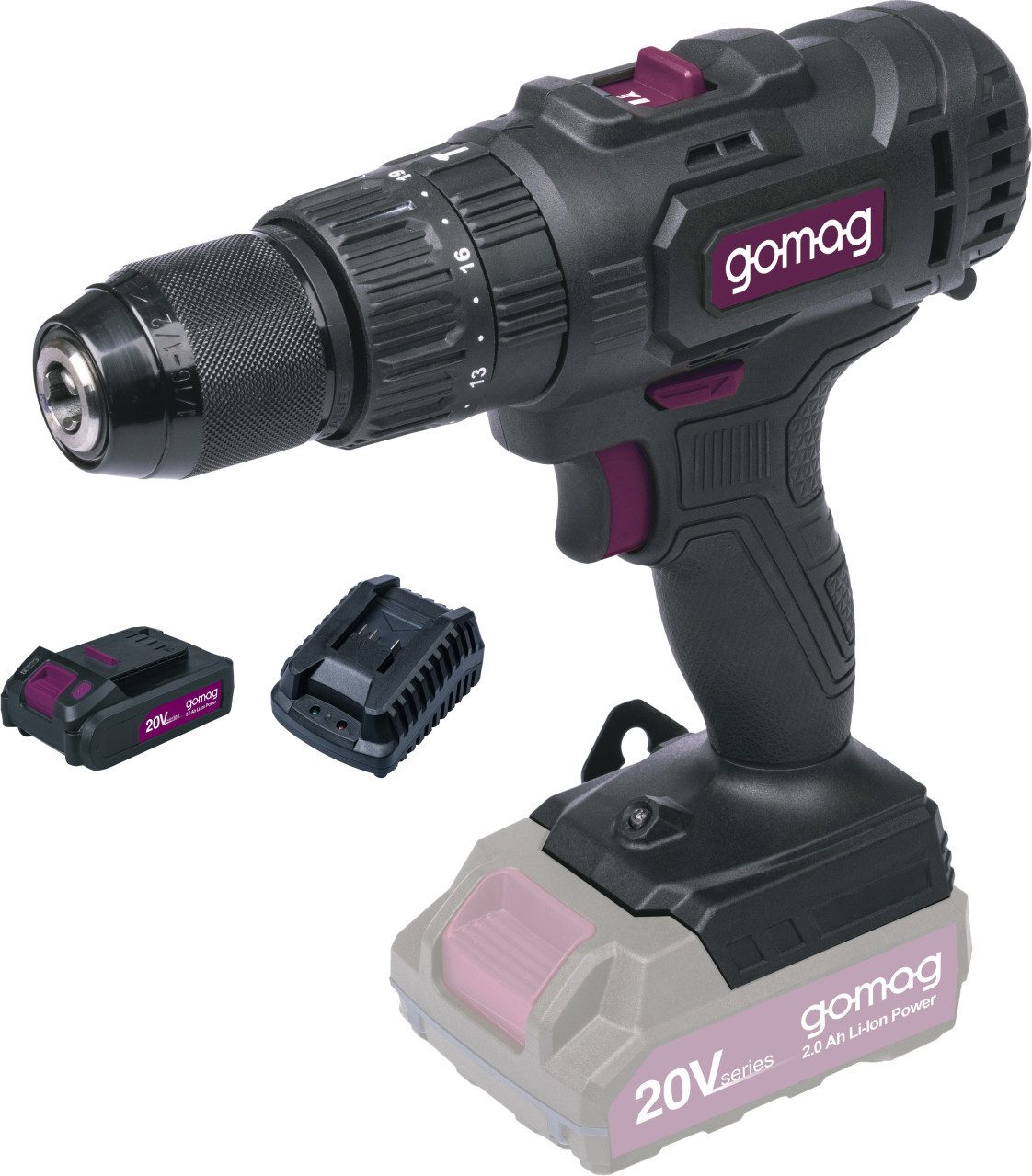 Scheppach Akku-Schlagschrauber Gomag Akku-Schlagbohrschrauber GO-SBS45 20 V inkl.