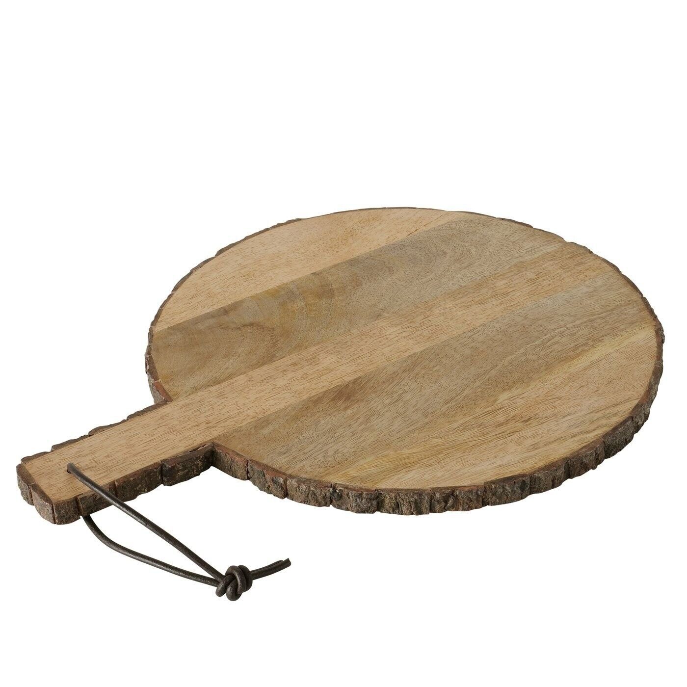 Meinposten Servierbrett Dekobrett Baumscheibe Schneide Holzbrett Tablett Tischdeko Holzscheibe Ø 33 cm, Mangoholz, (1-St), jedes Teil ein Unikat