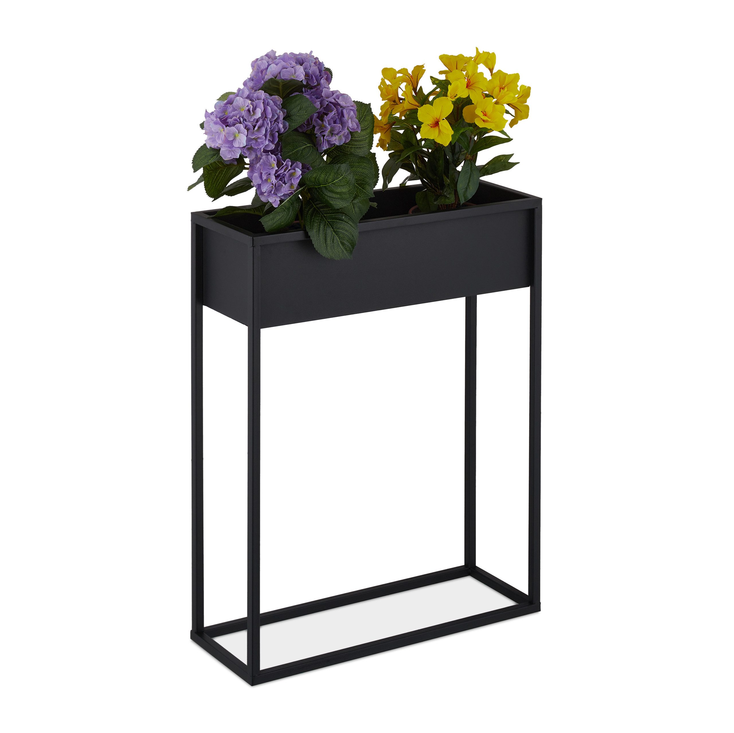 relaxdays Blumenständer Metall Blumenständer in Schwarz günstig online kaufen