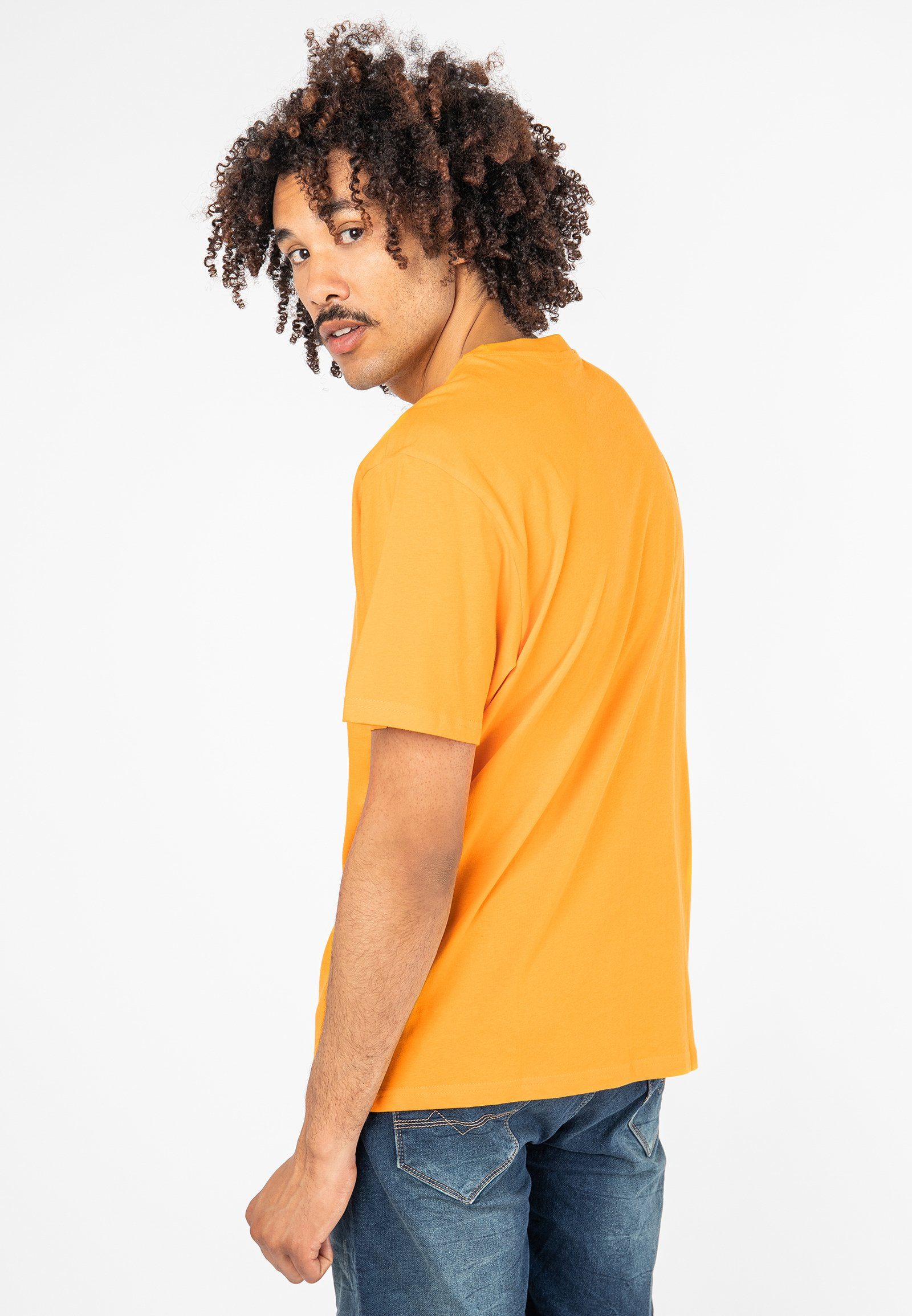 SUBLEVEL T-Shirt Print yellow mit T-Shirt Sommer