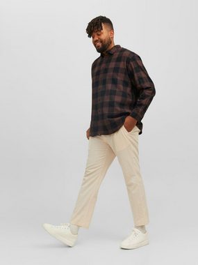 Jack & Jones Plus Langarmhemd Gingham (1-tlg)