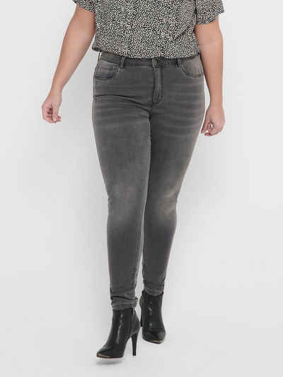 ONLY CARMAKOMA Skinny-fit-Jeans Curvy Skinny Jeans Plus Size Übergröße Stretch Denim CARAUGUSTA (1-tlg) 3910 in Grau