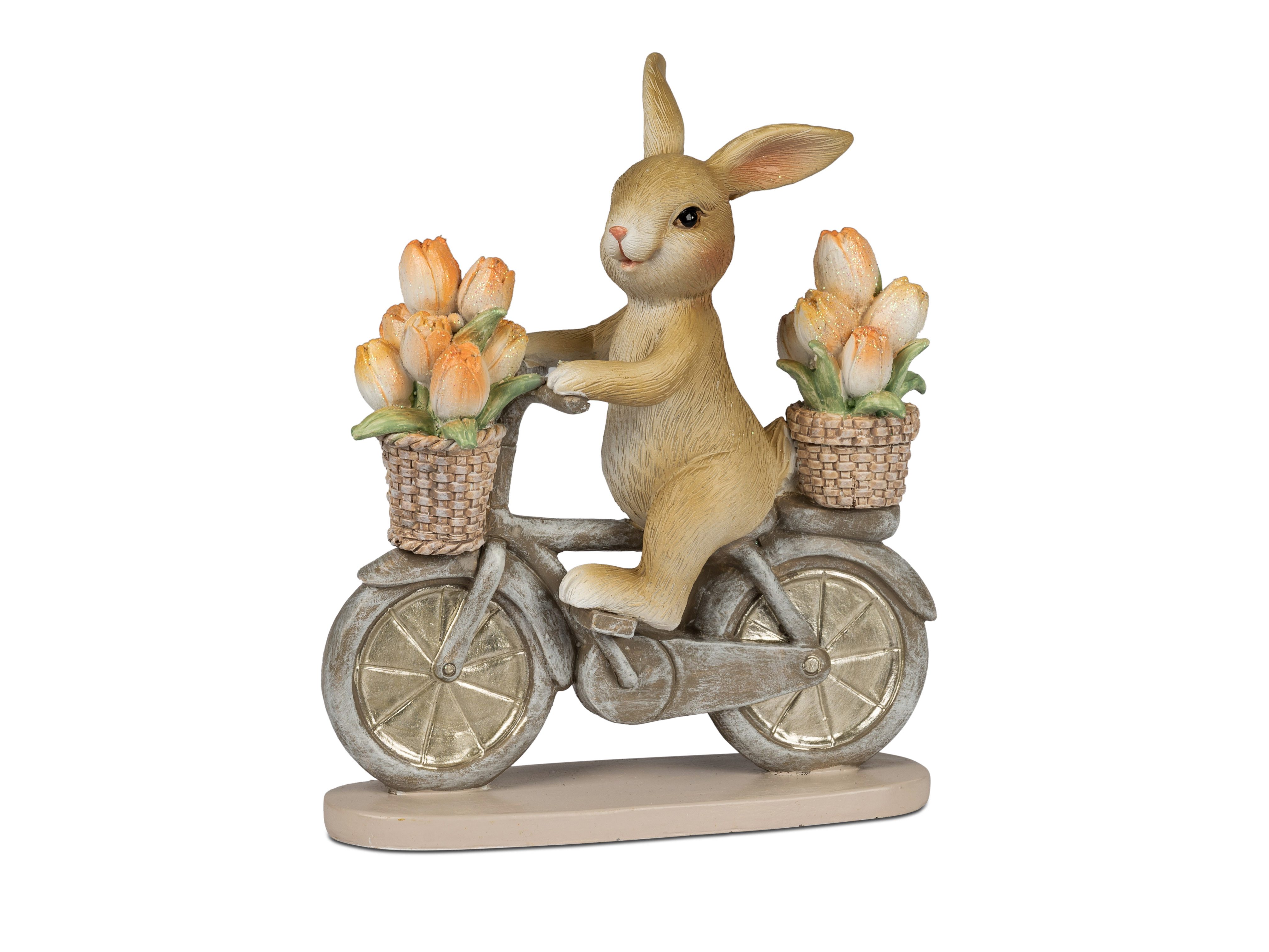 formano Osterhase Hase auf Fahrrad handbemalt